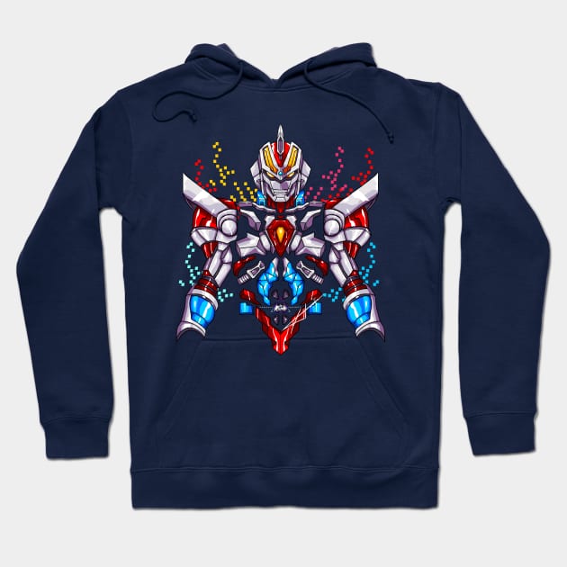 Superhuman Samurai Syber Squad Gridman Hoodie by Hamimohsin